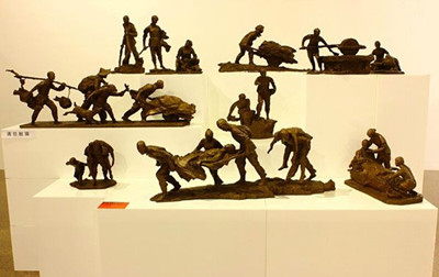 100件抗日歷史題材優秀雕塑在青島雕塑館展示